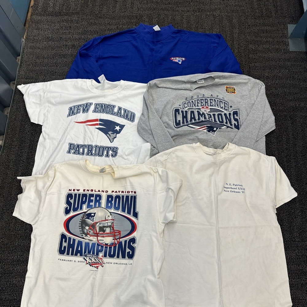 Vintage New England Patriots Men's XL Super Bowl Champions Bundle Of 5